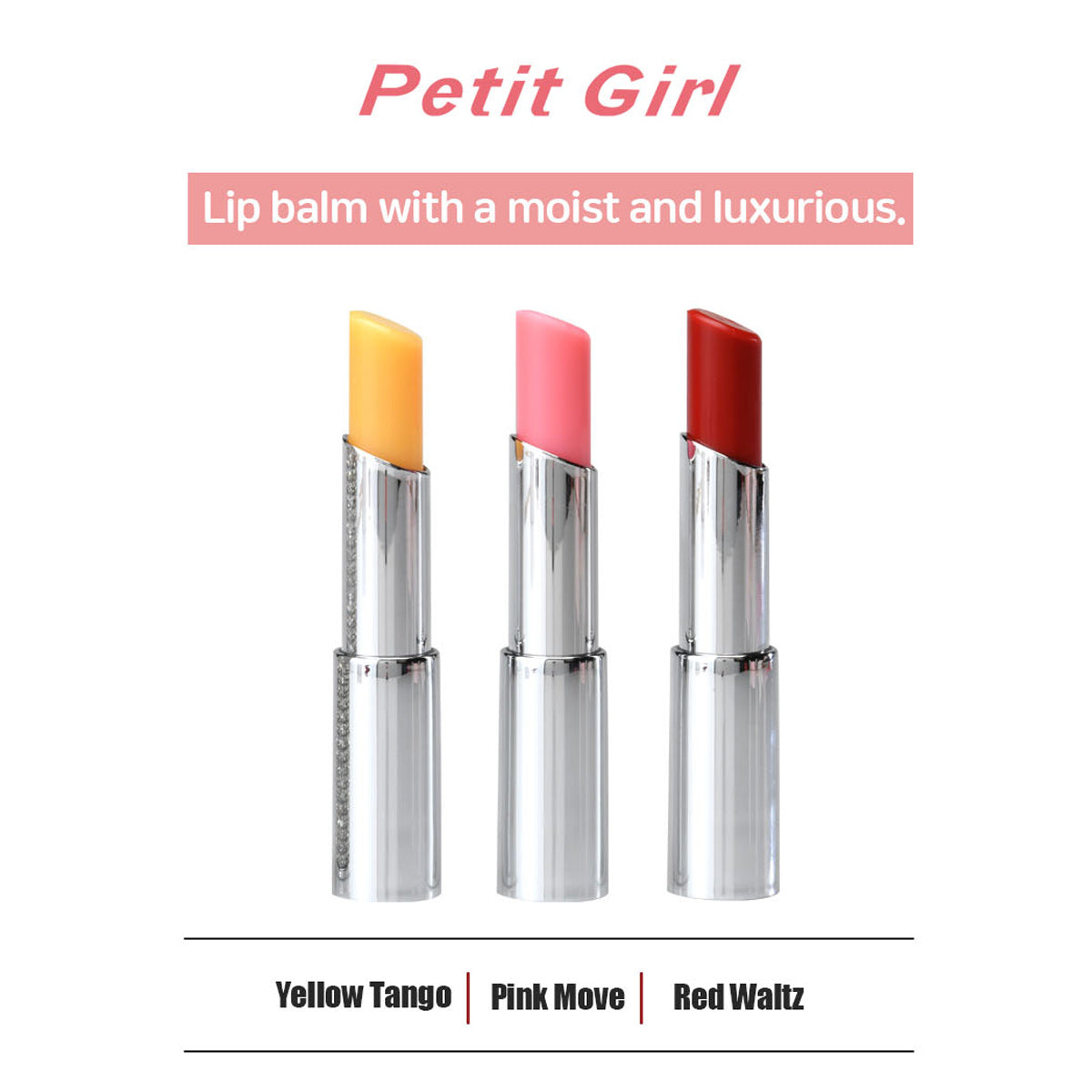 Petic Girl Royal Jelly Sensual lip Balm #Red-Waltz#Pink-Move