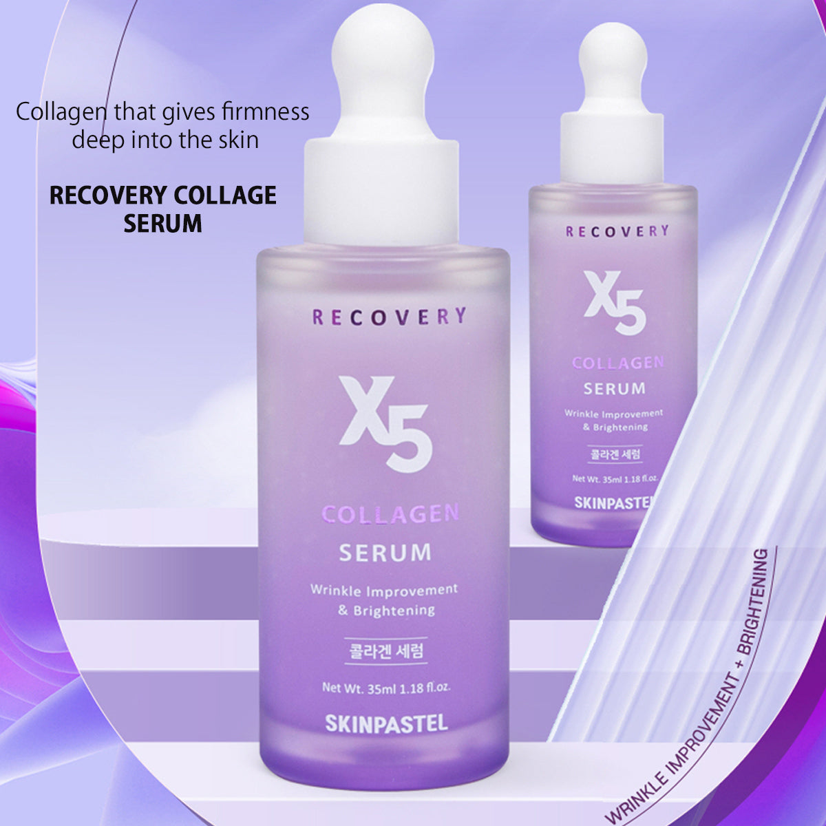 SKINPASTEL Recovery X5 Collaen Serum35ml+Mela-x Cream 10ml(Special Set)Brighteng