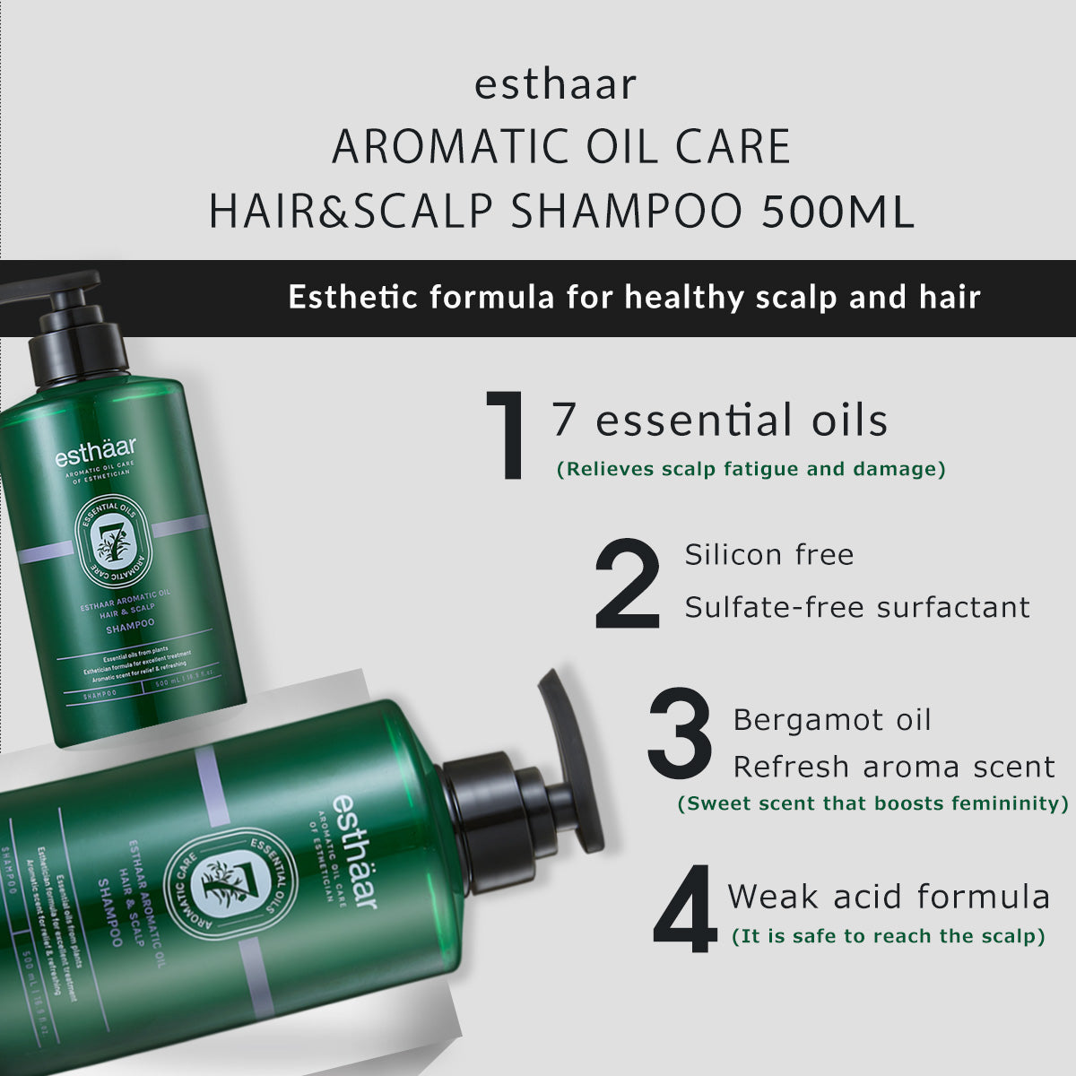 esthaar Hair loss #Aromatic Shampoo 500ml