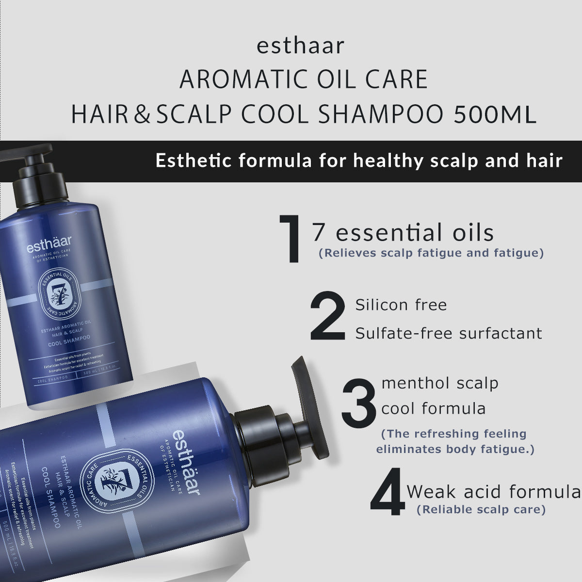 esthaar Hair loss #Cool Shampoo 500ml Aromatic Oil